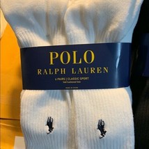 Polo Ralph Lauren Classic Sport Ribbed Crew Socks 10-13 6 pairs - $28.00