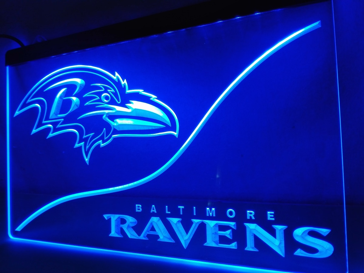 Baltimore Ravens Football Led Light Sign - Neon