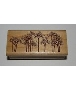 Trees Rubber Stamp Stampede Wood Mounted Forest Woods 3 3/8&quot; Long - $6.82