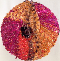 Karabella New Magic   Worsted Wt  Eyelash Yarn   Multicolor #9 Pink/Brown/Orange - $7.39