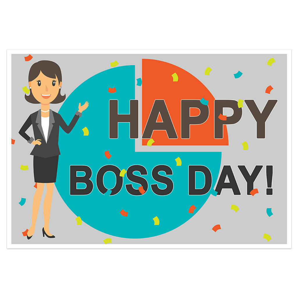 Happy Boss Day Banner Party Backdrop Decoration - Party Decorations