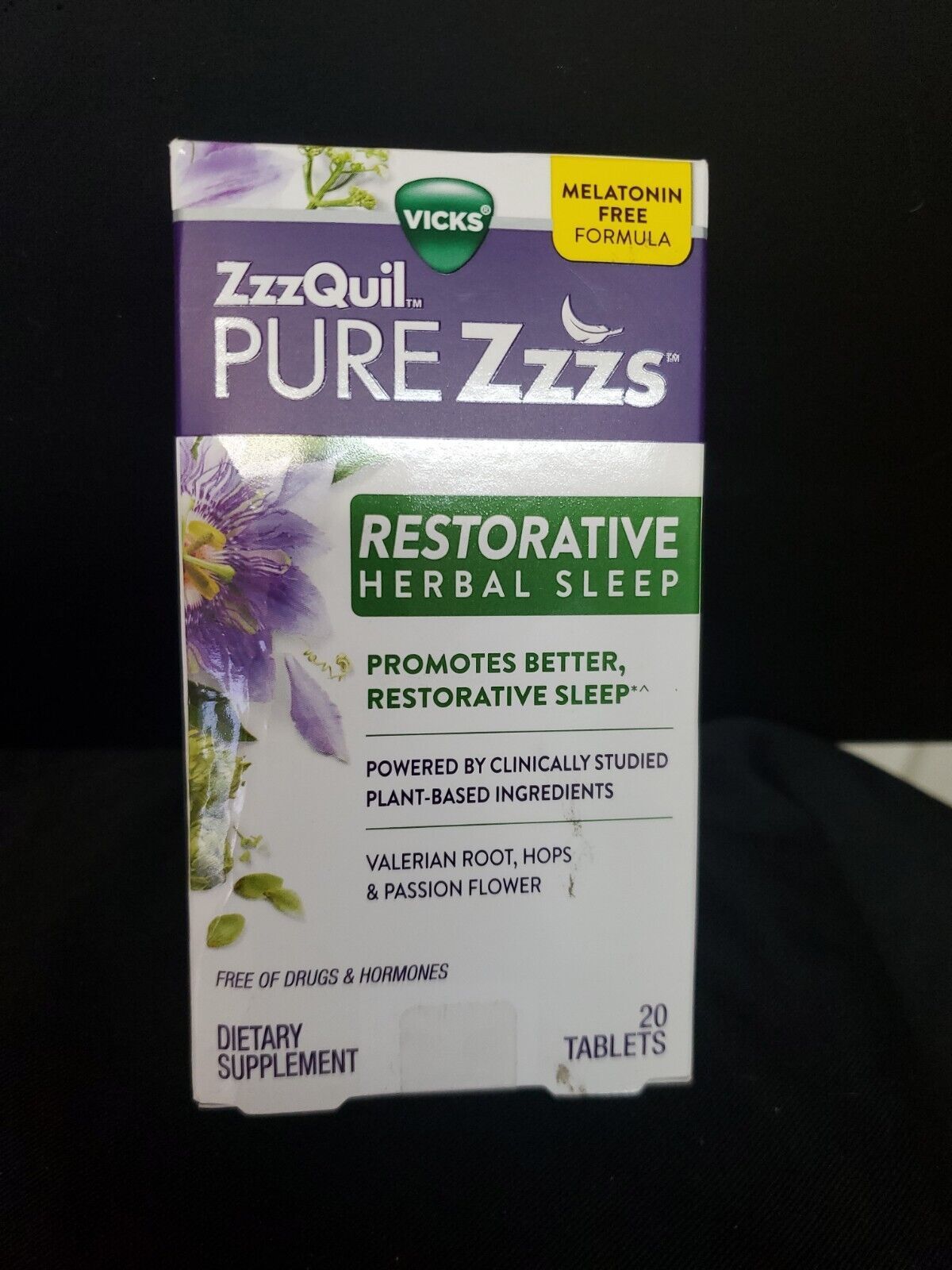 Vicks ZzzQuil Pure Zsss Restorative Herbal Sleep 20 Tablets EXP 03/2024 ...