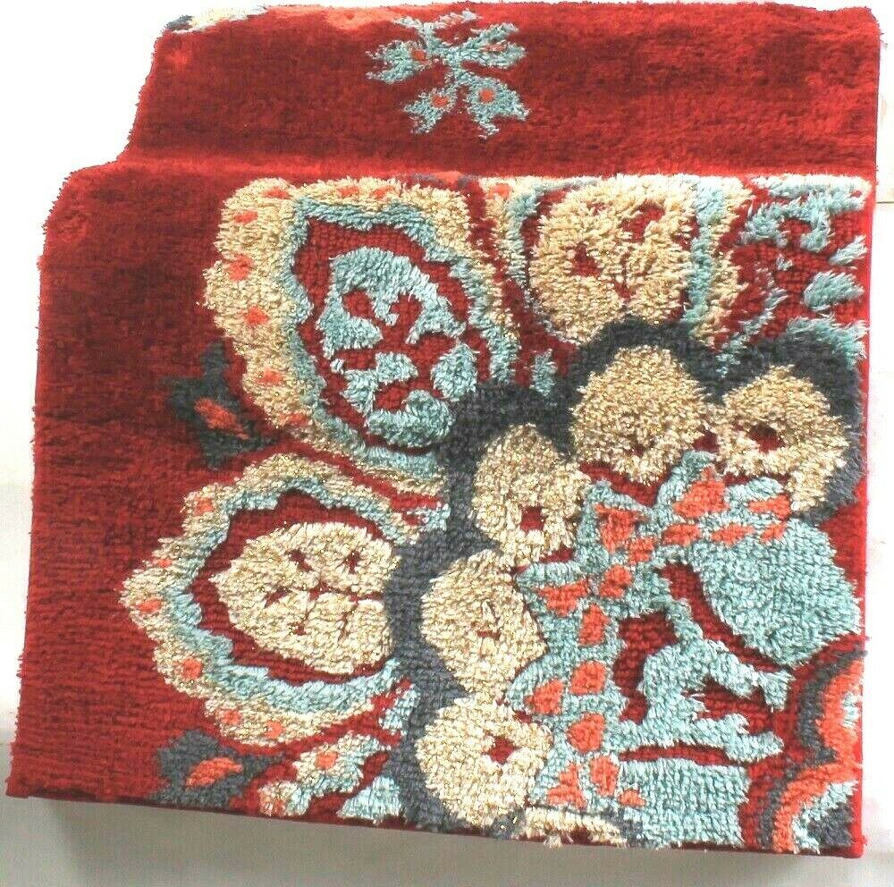 1 Mohawk Home 20 In X 30 In Red Jacobean Soft Durable Machine Washable