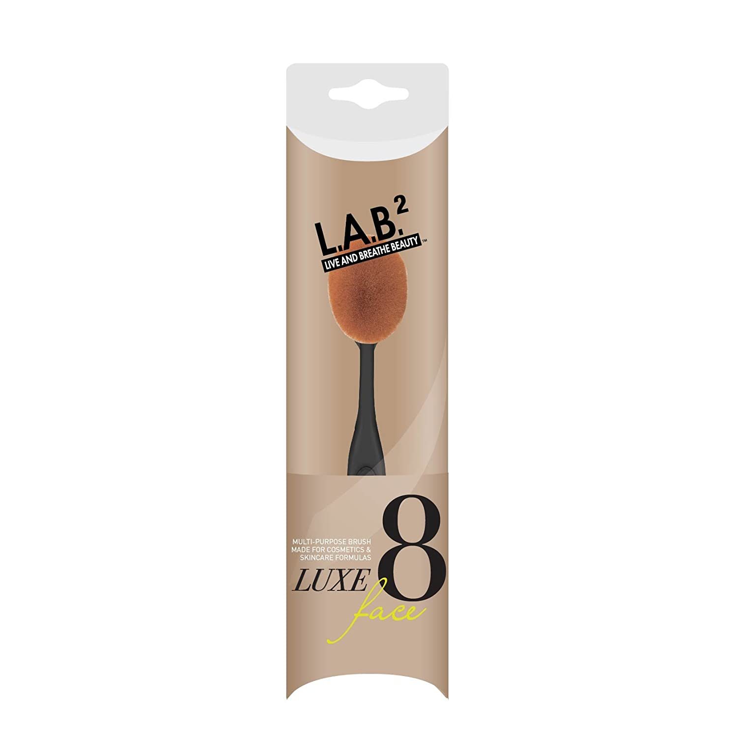 New Luxe Oval Makeup & Care Brush, No. 8 For Face,Black,2.15 Ounce,01-4114