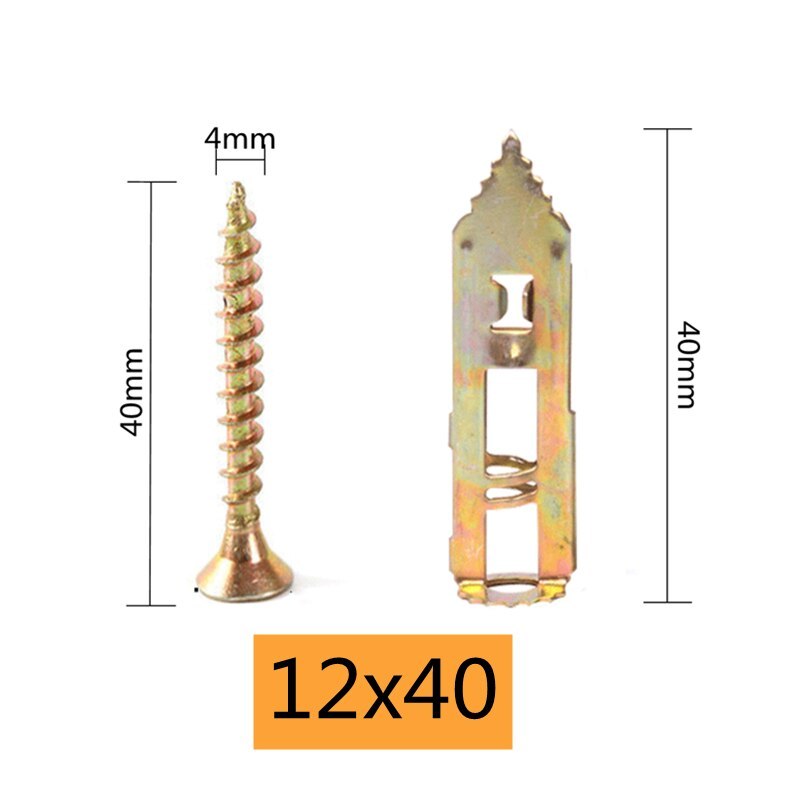 50/100 Hammer In Drywall Anchors for Plasterd Wall Anchors for Sheet Screw Hole Home Improvement