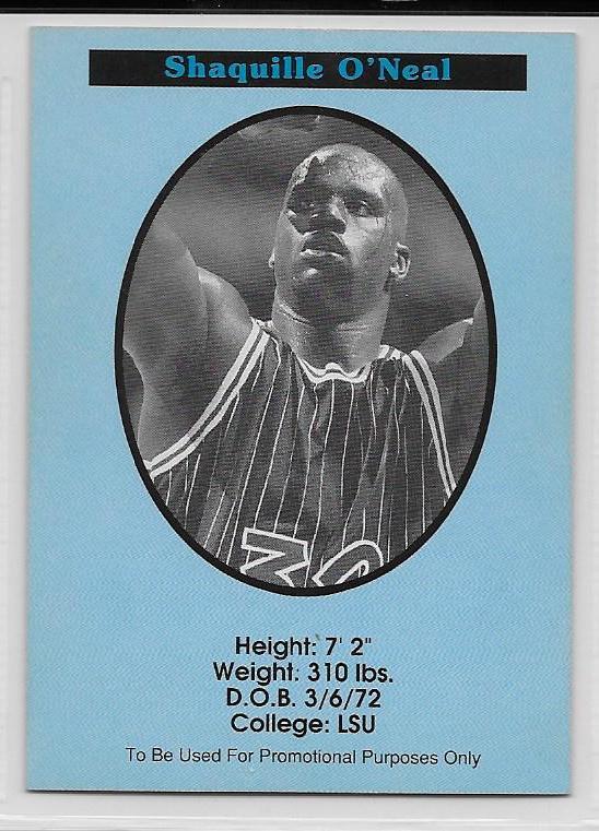 Shaquille O'Neal Shaq Premier Sports PROMO Silver PRIZM Pre Rookie Card ...