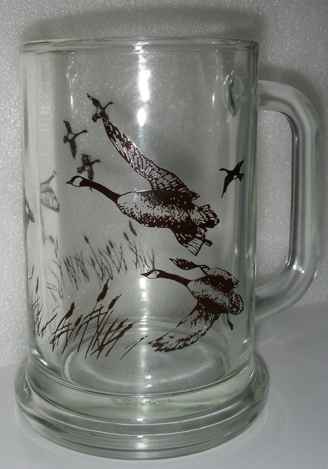 Vintage Avon Glass Canadian Geese in Flight Beer Mug 1982 Mugs