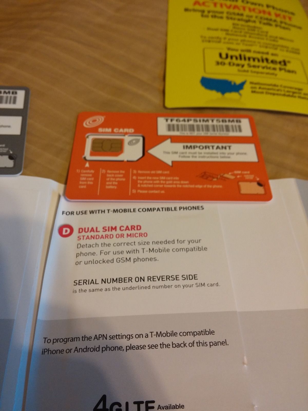 Straight Talk Micro SIM Card Activation Kit TMobile Everything Else