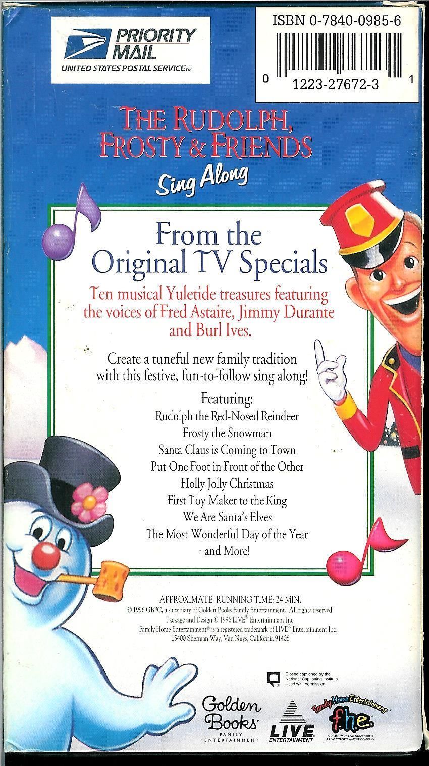 The Rudolph Frosty And Friends Sing Along Vhs