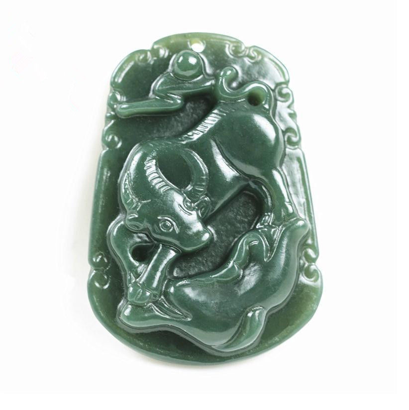 jade ox pendant