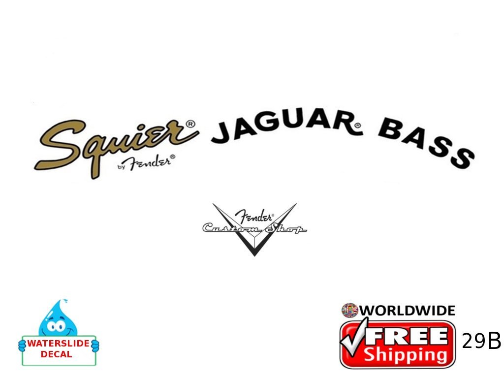 Fender Jaguar Bass Guitar Decal Inlay Headstock Sticker Waterslide Logo