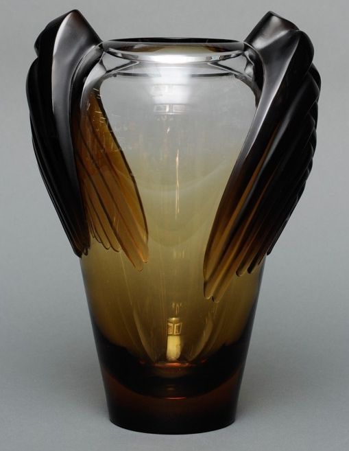 Lalique Marrakech Art Deco Amber Vase And 25 Similar Items