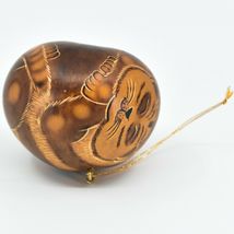 Handcrafted Carved Gourd Art Sleeping Cat Kitten Kitty Ornament Made in Peru image 5