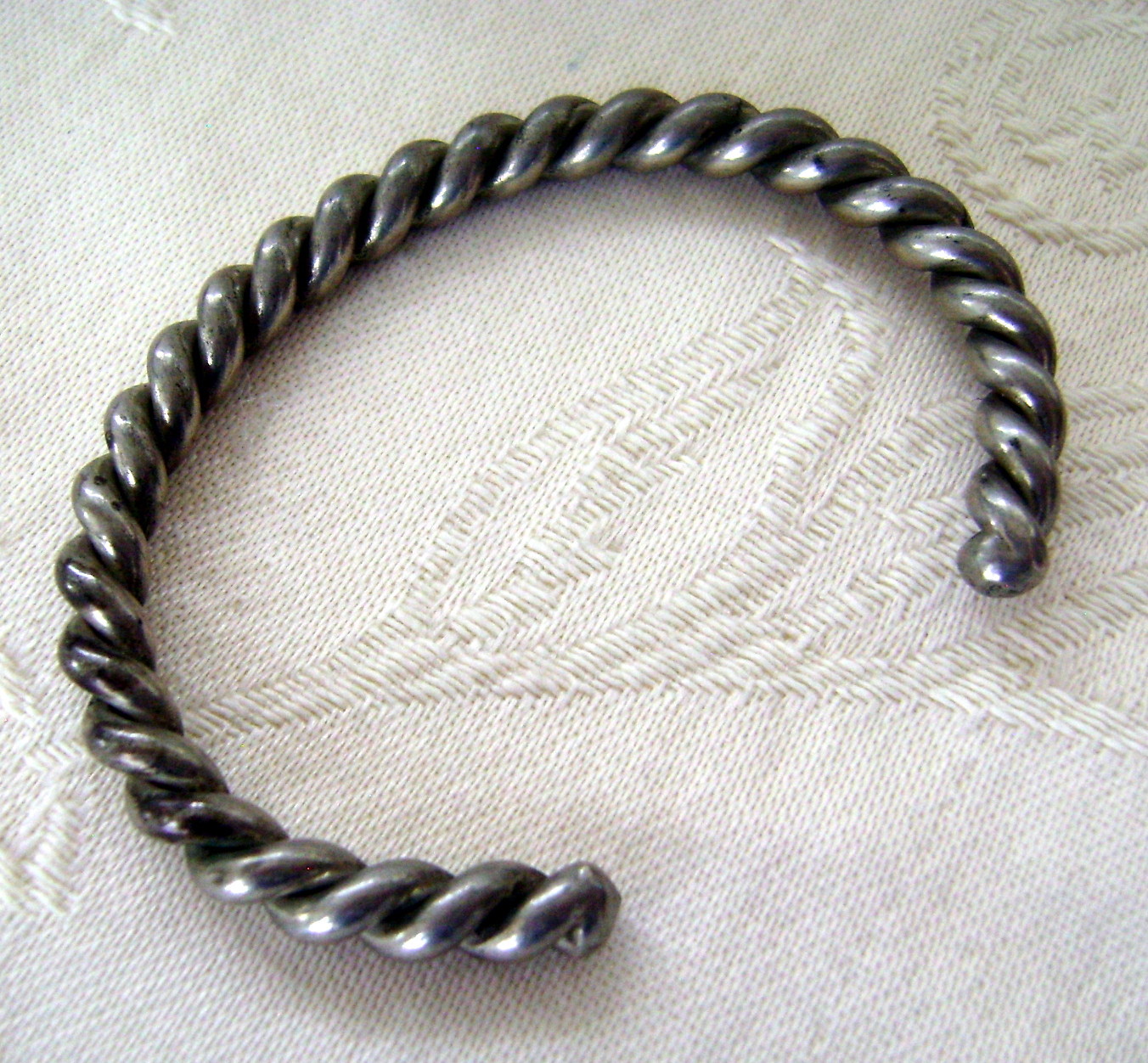 Bracelets, Set of 5 Vintage Cuff, Silvertone, Braid - Other