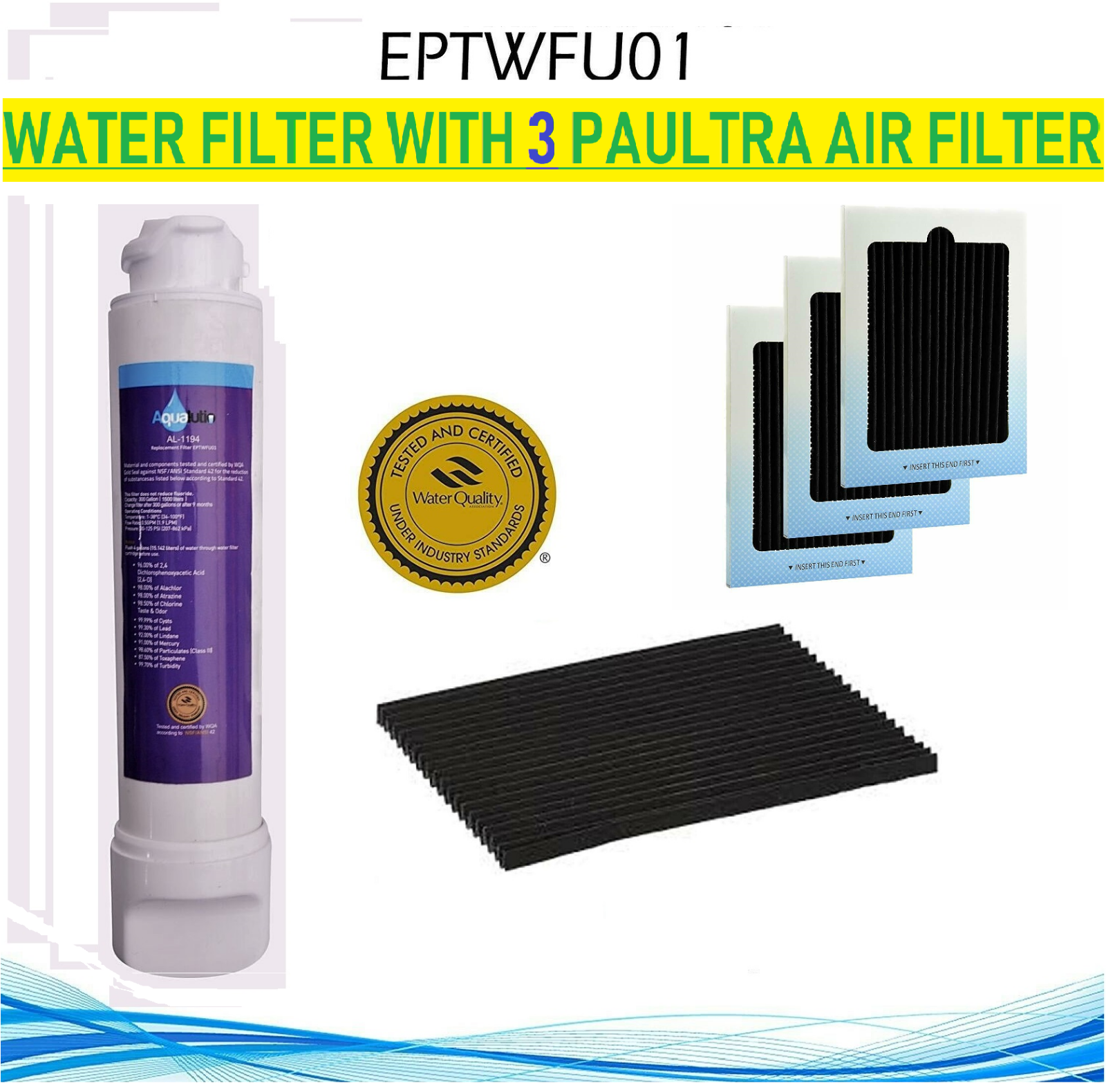 EPTWFU01/ 1/2/3 Paultra Air Fridge, Water filter, EPTWFU01 filter for FGHB2868