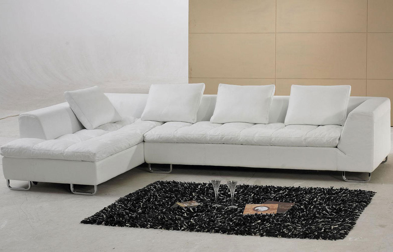l shaped white leather sectional sofa chaise