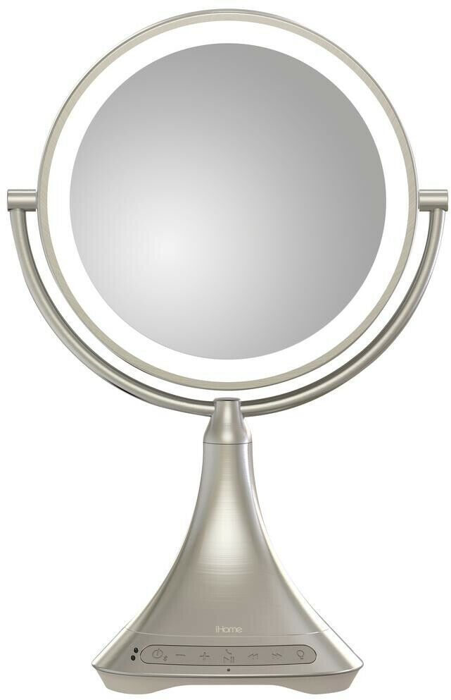 iHome MakeUp Mirror 9 in. Magnifying Lighted Bluetooth Audio