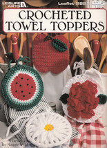 CROCHET TOWEL TOPPERS - FLOWERS &amp; FRUIT! LEISURE ARTS 2823 - $8.98