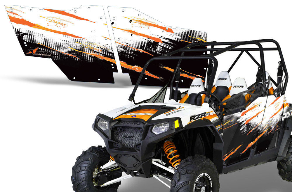 AMR Racing Polaris RZR 800/900 UTV Door Graphics Wrap for Polaris OEM 4