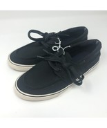 Womens Nautica Black Canvas Boat Shoes Size 7.5 - $99.99