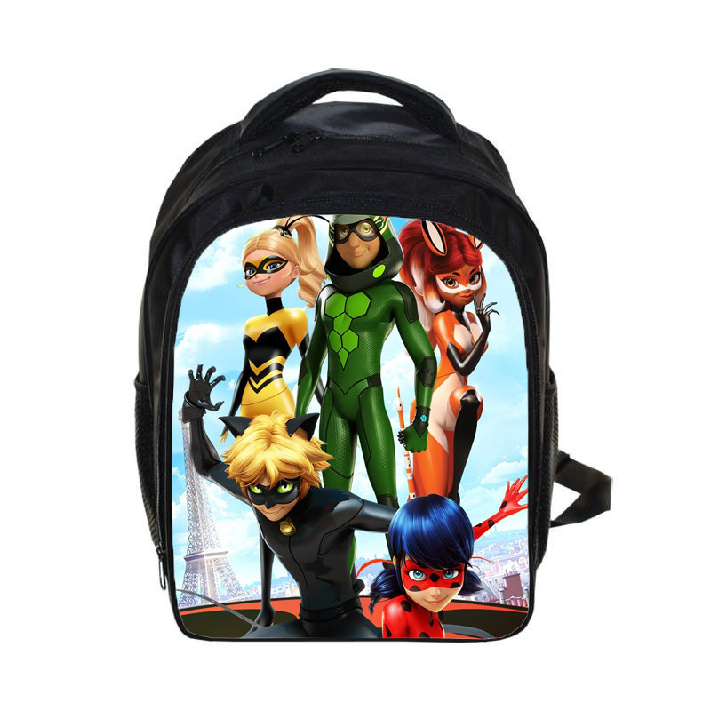 Miraculous Tales of Ladybug & Cat Noir Kids School Book Bag Backpack