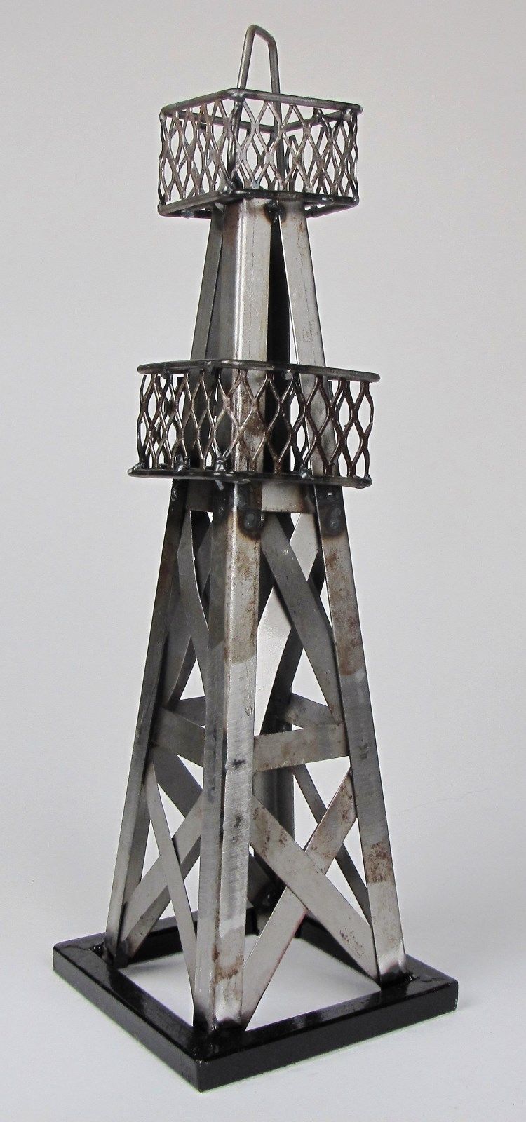 Oil Derrick Decor Replica Made of Steel Trucks & Cars
