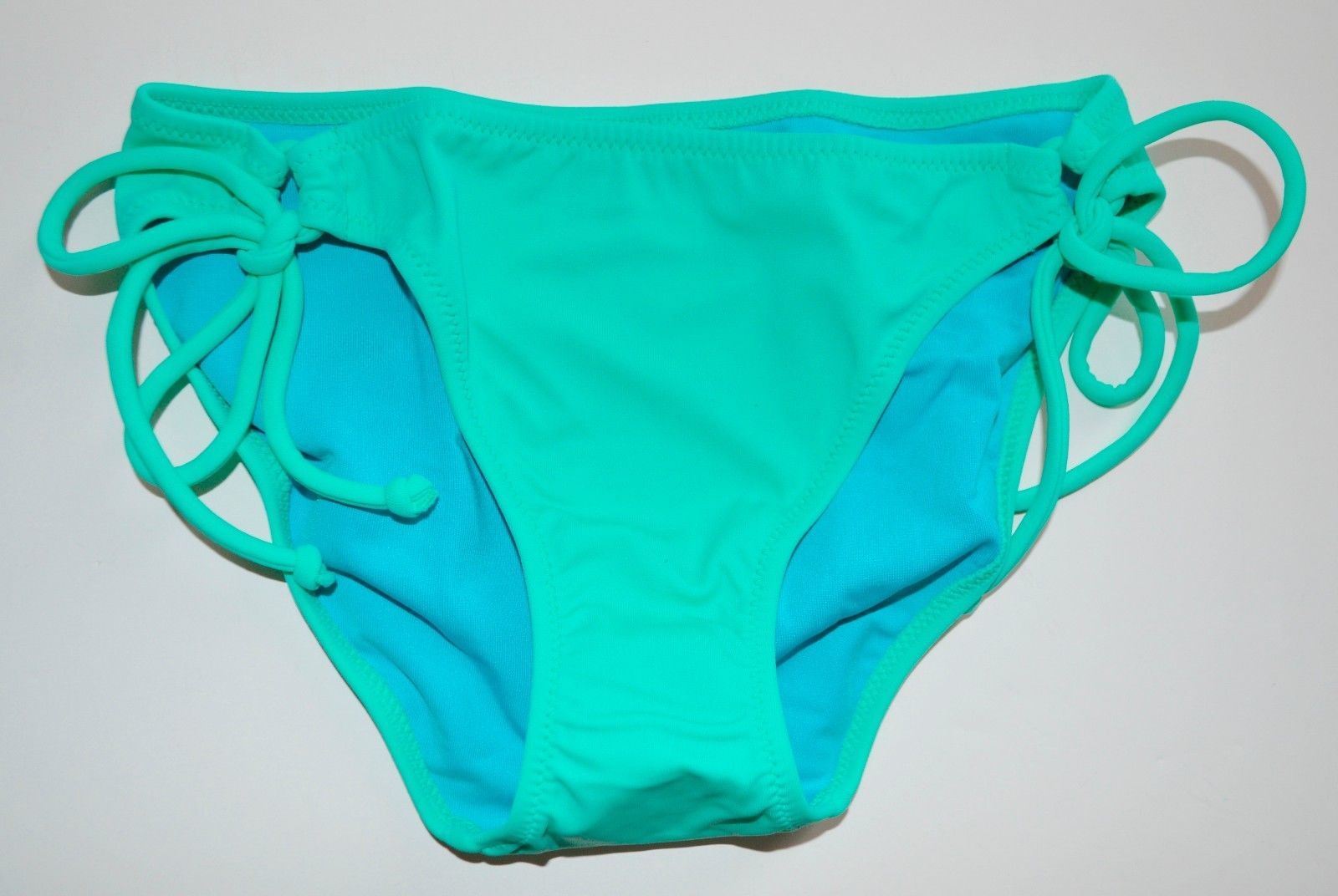 NEW Victoria's Secret Bright Turquoise string tie Bikini Bottoms. X ...
