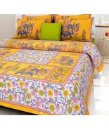Culture Jaipuri Print 100% Cotton Traditional King Size 90x108 Double Be... - $31.99