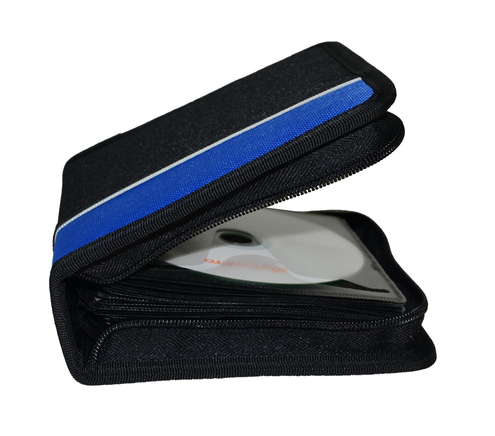 CD Case Protective Disc Zipper Wallet Portfolio Holds 24 PK DVD/BluRay