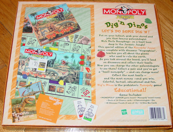 Monopoly Junior Dig N Dinos Game Rules