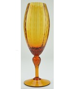 Bravo Stemmed Amber Blown Glass Vase Made In Italy Collectible Handcraft... - £36.06 GBP