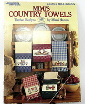 Mimi&#39;s Country Towels Counted Cross Stitch Booklet Instructions 12 Designs - $9.89