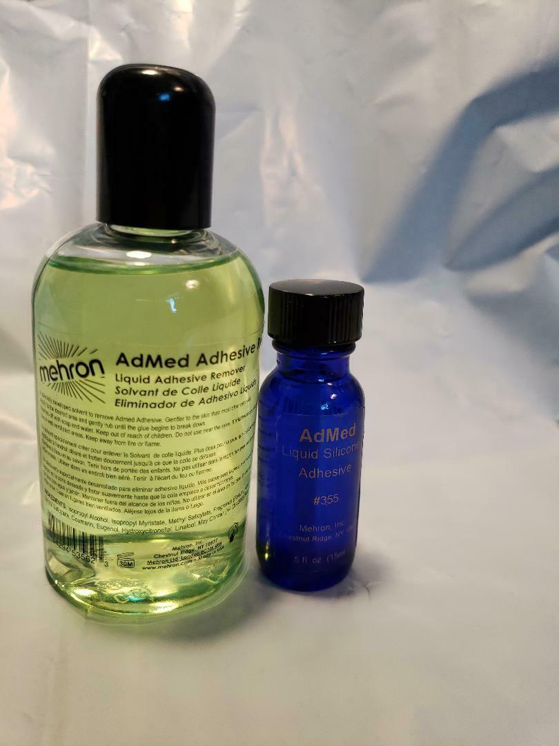 MEHRON AdMed Liquid Adhesive and Remover Medical Grade Silicone for Prosthetics Face Paint