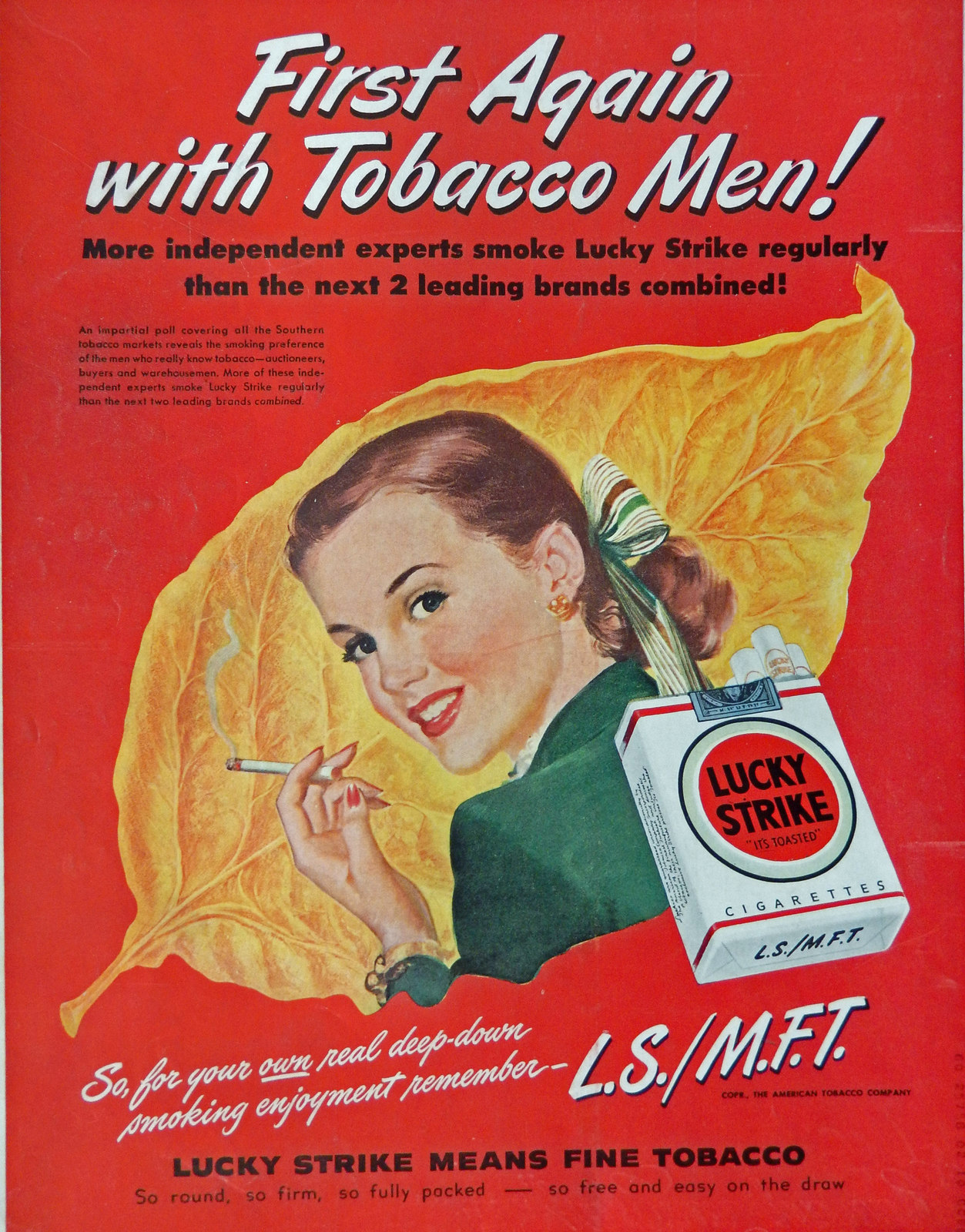 Vintage Ad For Lucky Strike Cigarettes Art Sexy Model Retro My Xxx Hot Girl