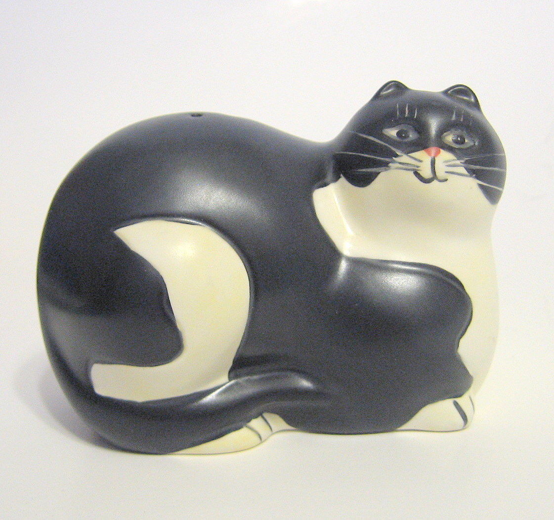 Sakura Tuxedo Cat Pepper Shaker by Warren Kimble QC 6 - Animals