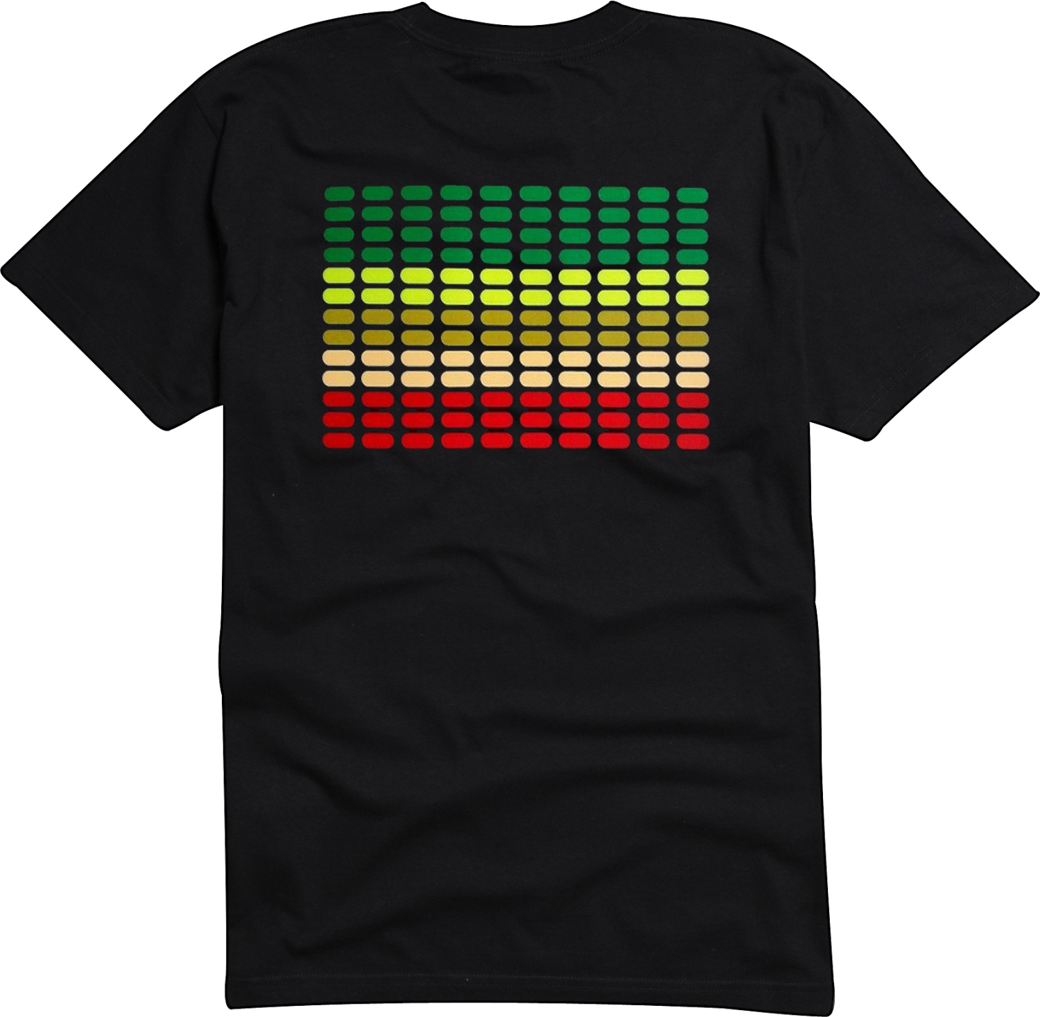 Equalizer Music Led Bar Short Sleeve Black T-Shirt - Shirts