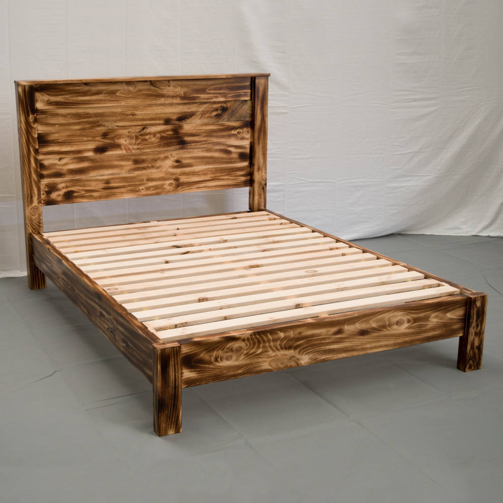 Platform Bed Reclaimed Solid Wood Rustic Modern Style Twin Full Queen King Size Beds And Bed Frames 