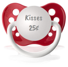 Kisses 25¢ Pacifier for Baby - Valentine&#39;s Day Gift - Red - Unisex - NUK... - $9.99