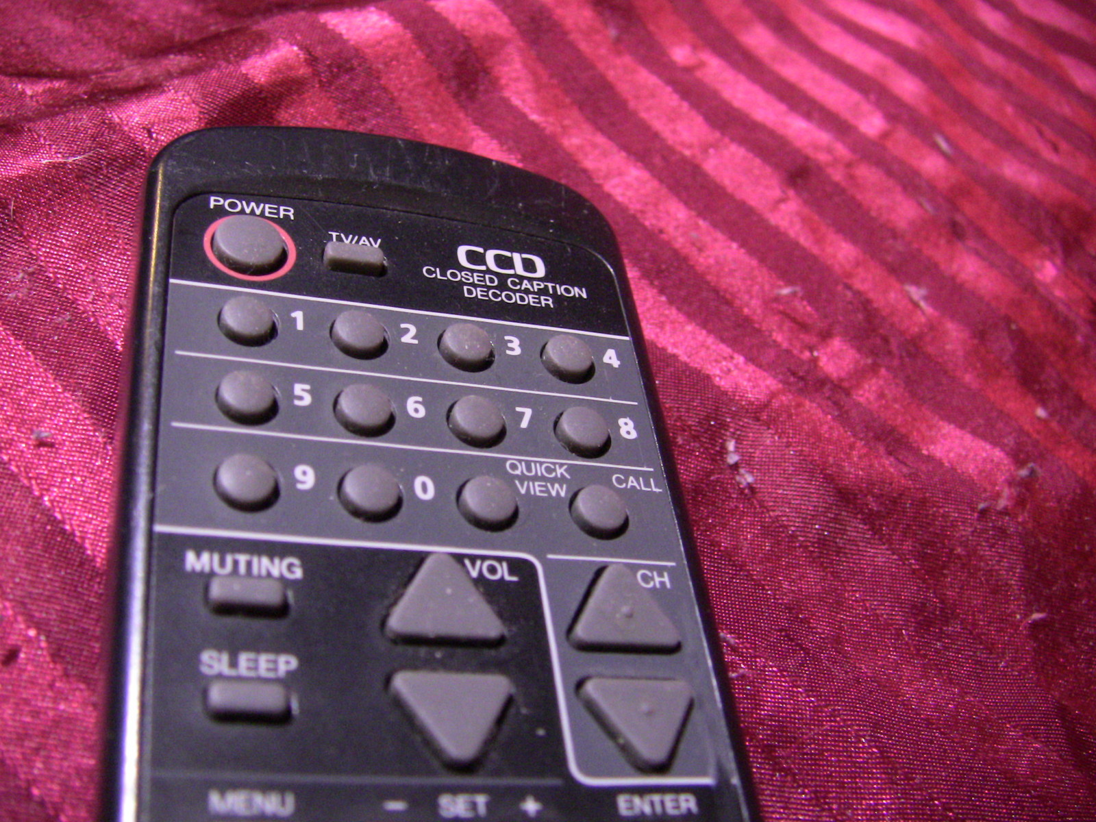 CLOSED CAPTION DECODER CCD INFRARED REMOTE CONTROLLER 076R074250