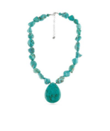 NEW STERLING SILVER TURQUOISE NECKLACE $120 - $64.63