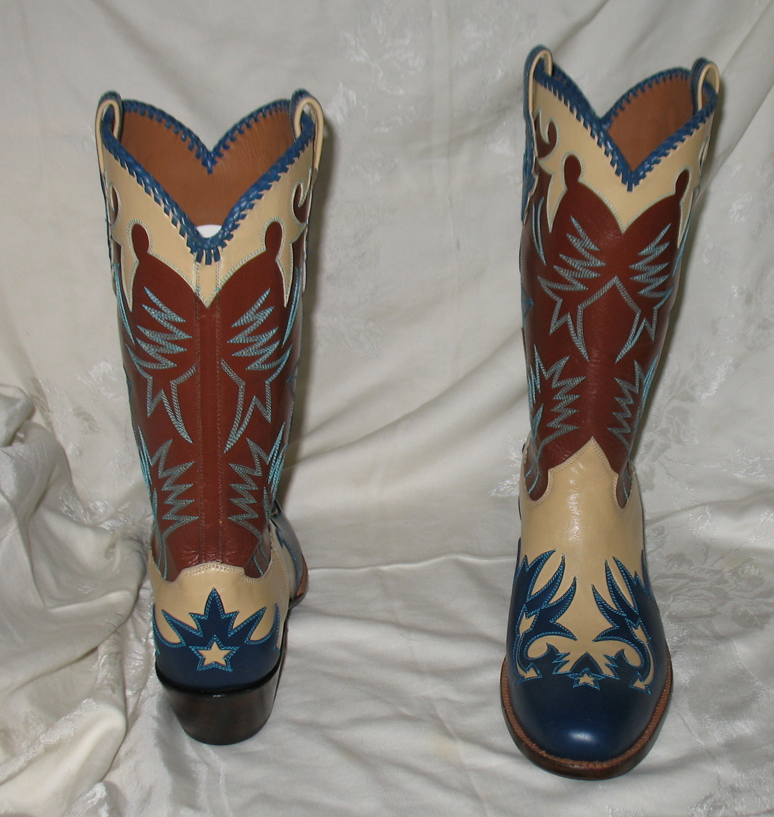 Rocketbuster Custom Made Leather Cowboy Boots 12W NIB Western