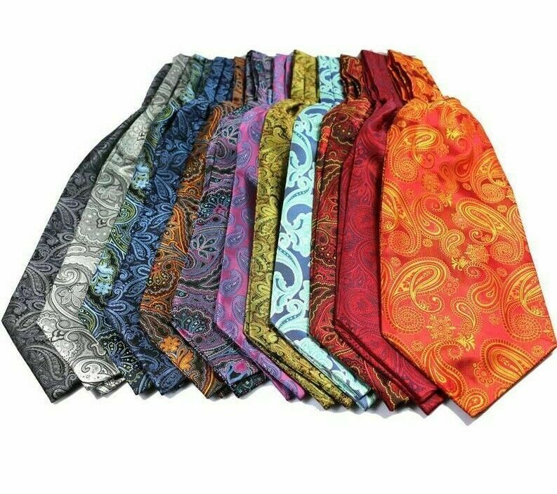 New Vintage Floral Cravat Scarves Neck Ties For Men Paisley Patterns Chest Towel