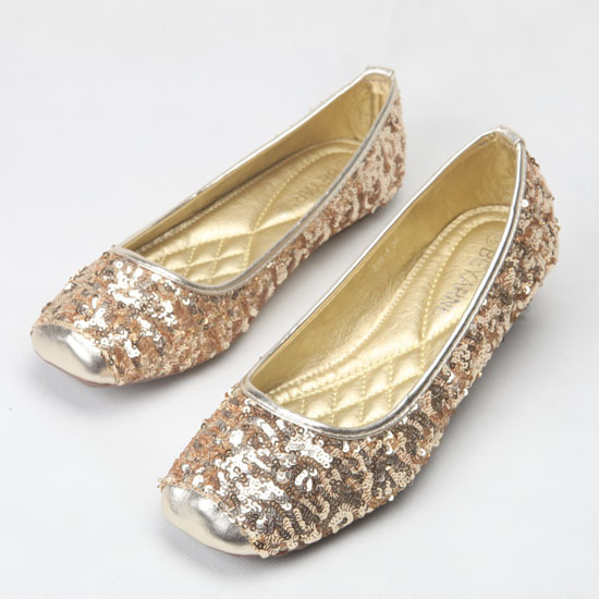 champagne colored flats