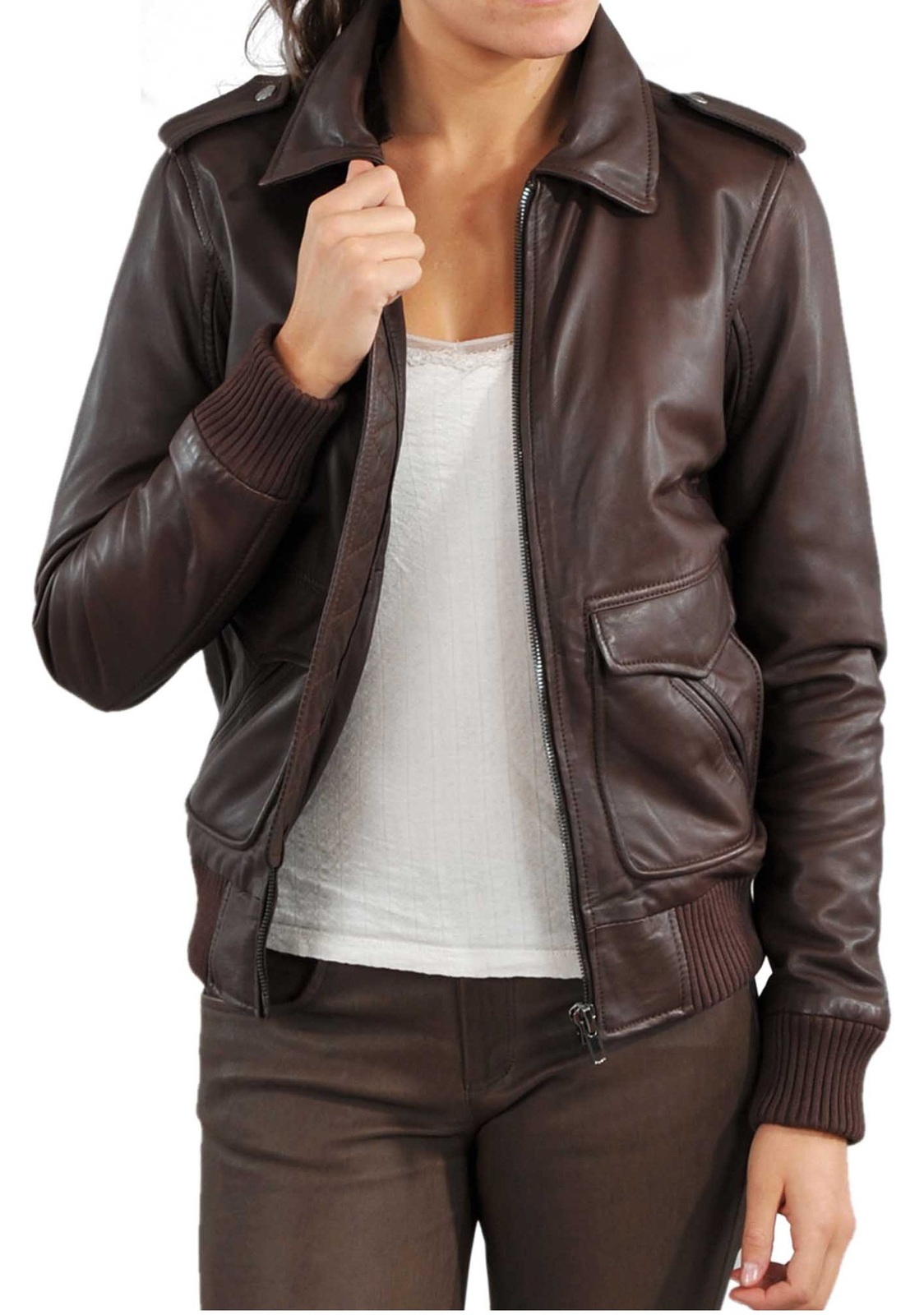 Women leather jacket, womens brown bomber leather jacket, Women biker ...