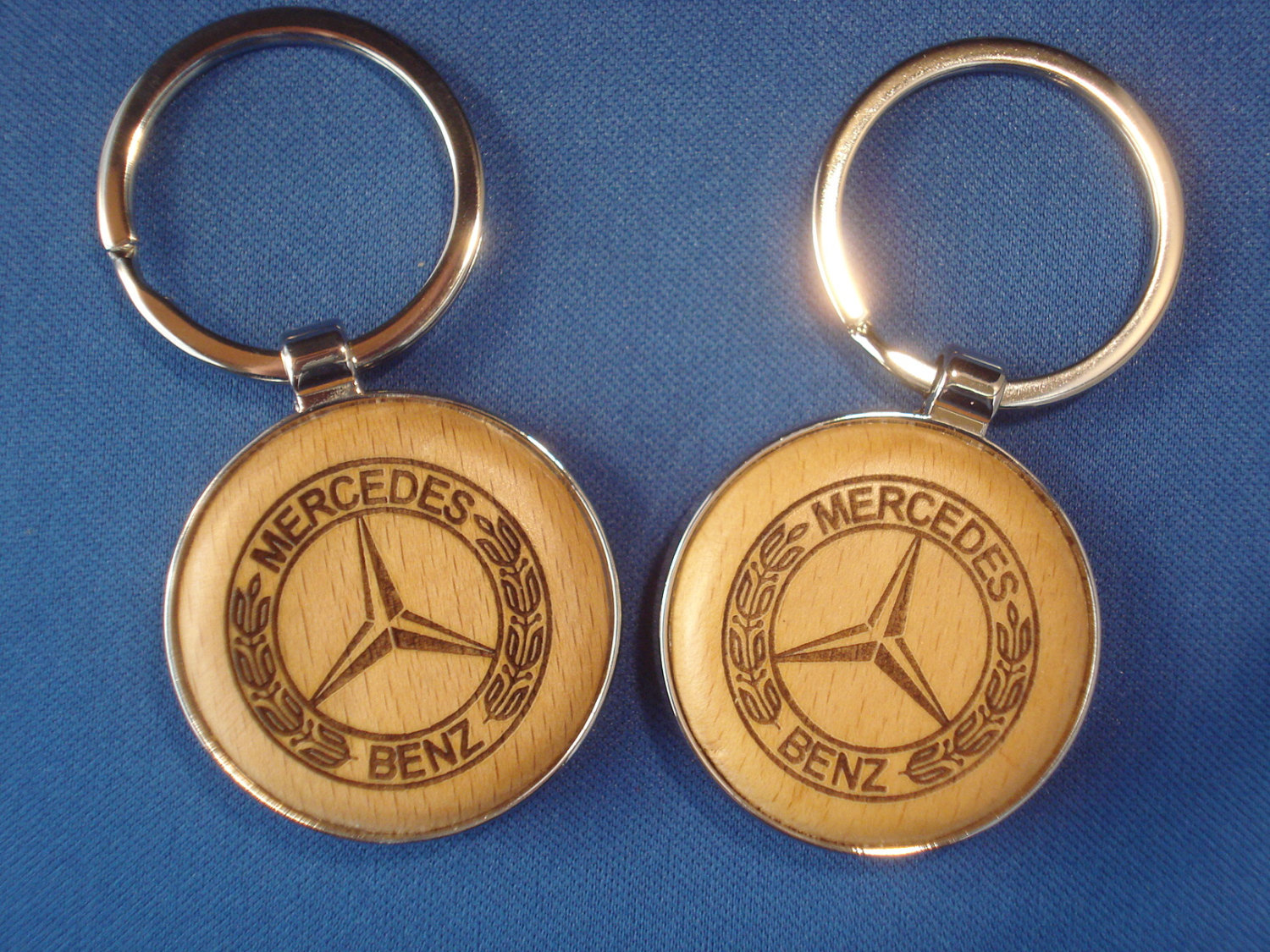 Wooden Key Chain for Mercedes Benz Car Lovers Laser Engraved . Great