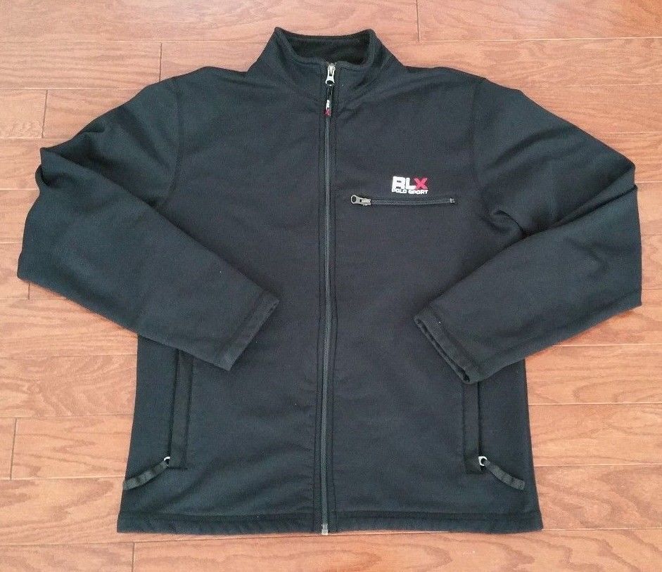 Ralph Lauren Polo Sport RLX Men's Black Full Zip Jacket Sweater Fleece ...