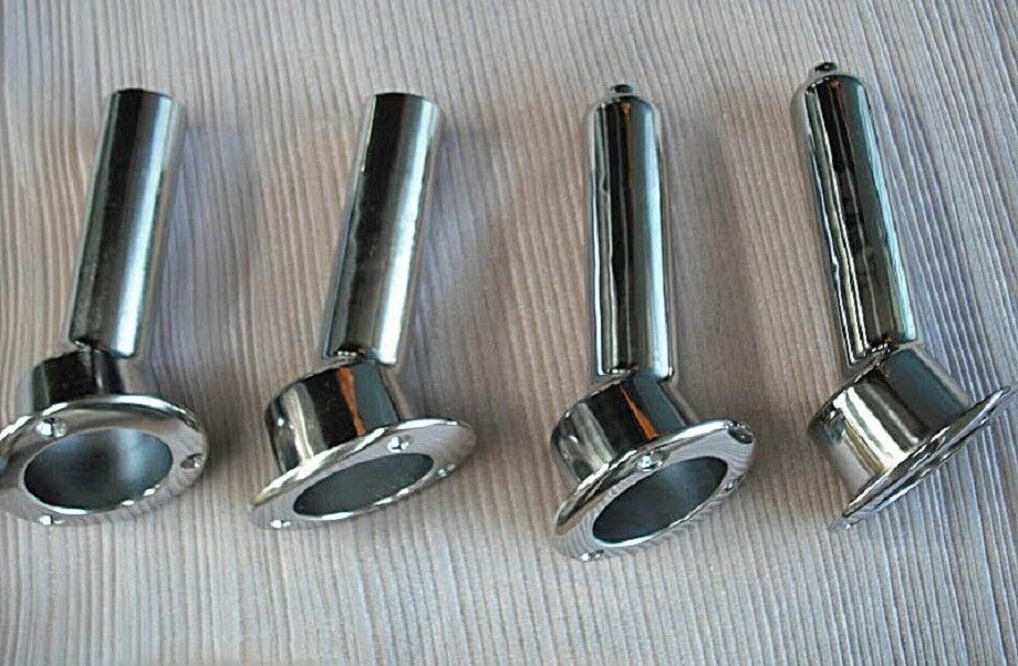 2) SET Mate Series Stainless Steel 0 Rod Cup Holder Drain Round Top...