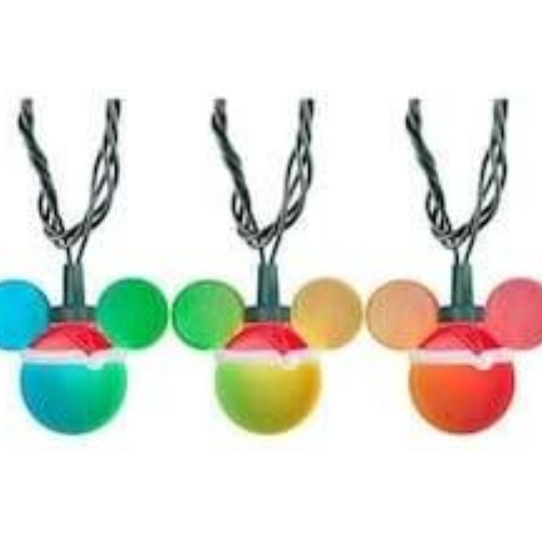 Disney Magic String Lights Holiday 24 Rainbow Wave LED Mickey Mouse