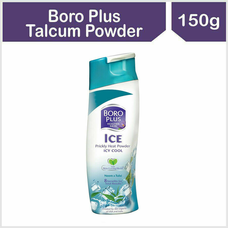 BoroPlus Talc Prickly Heat Ice Cool Powder with Neem & Tulsi, 150g (Pack of 1)