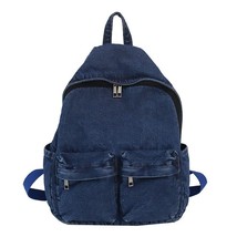 New Denim Women Backpack Retro Travel Bagpack Large Capacity Backbag College Stu - $52.73